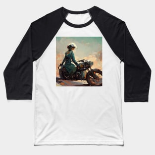 Girl on a motorcycle Baseball T-Shirt
